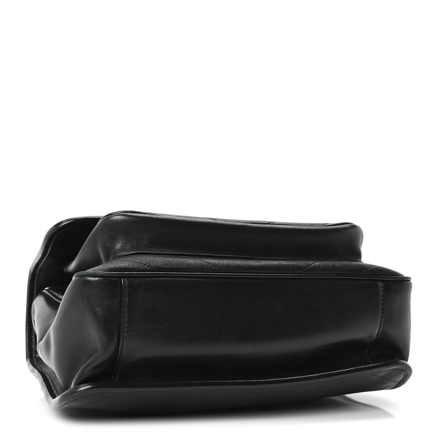 Lambskin Matelasse Monogram Medium Niki Chain Satchel Black