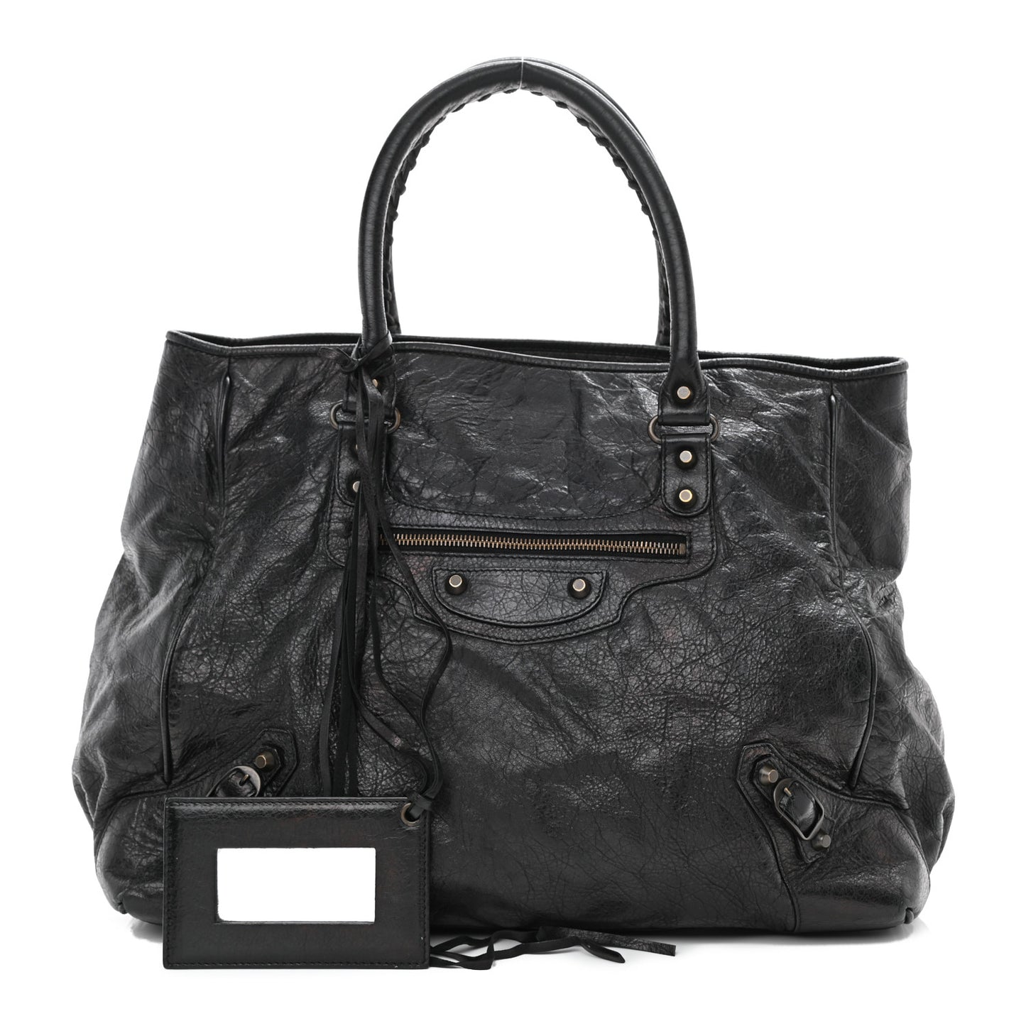 Agneau Classic Hardware Large Sunday Tote Black