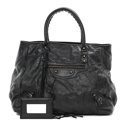 Balenciaga Agneau Classic Hardware Large Sunday Tote Black 1 of 8