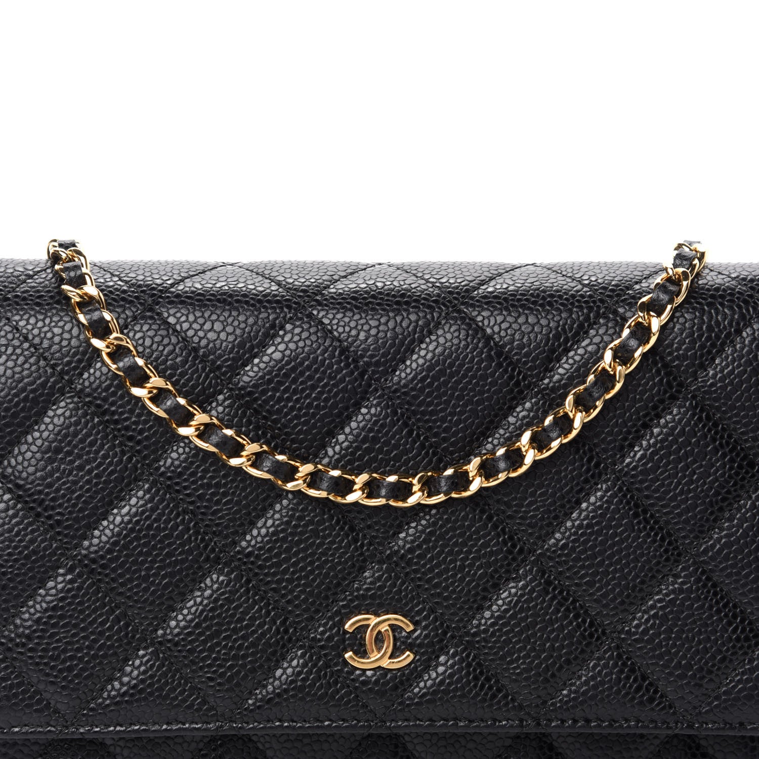 Chanel Caviar Quilted Wallet On Chain WOC Black 11 of 12