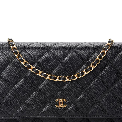 Chanel Caviar Quilted Wallet On Chain WOC Black 11 of 12