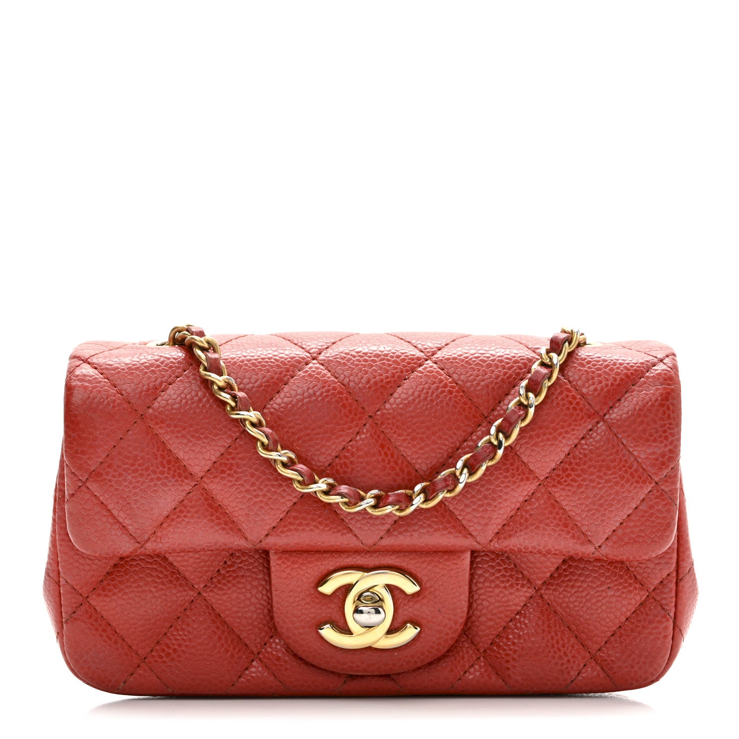 Chanel Caviar Quilted Extra Mini Flap Red 1 of 10