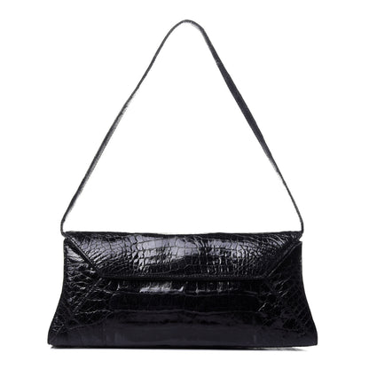 Nancy Gonzalez Crocodile Envelope Shoulder Bag Black 1 of 9