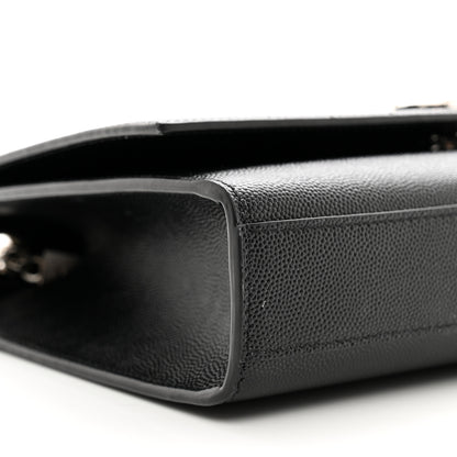 Saint Laurent Grain De Poudre Medium Classic Monogram Kate Satchel Black 9 of 12