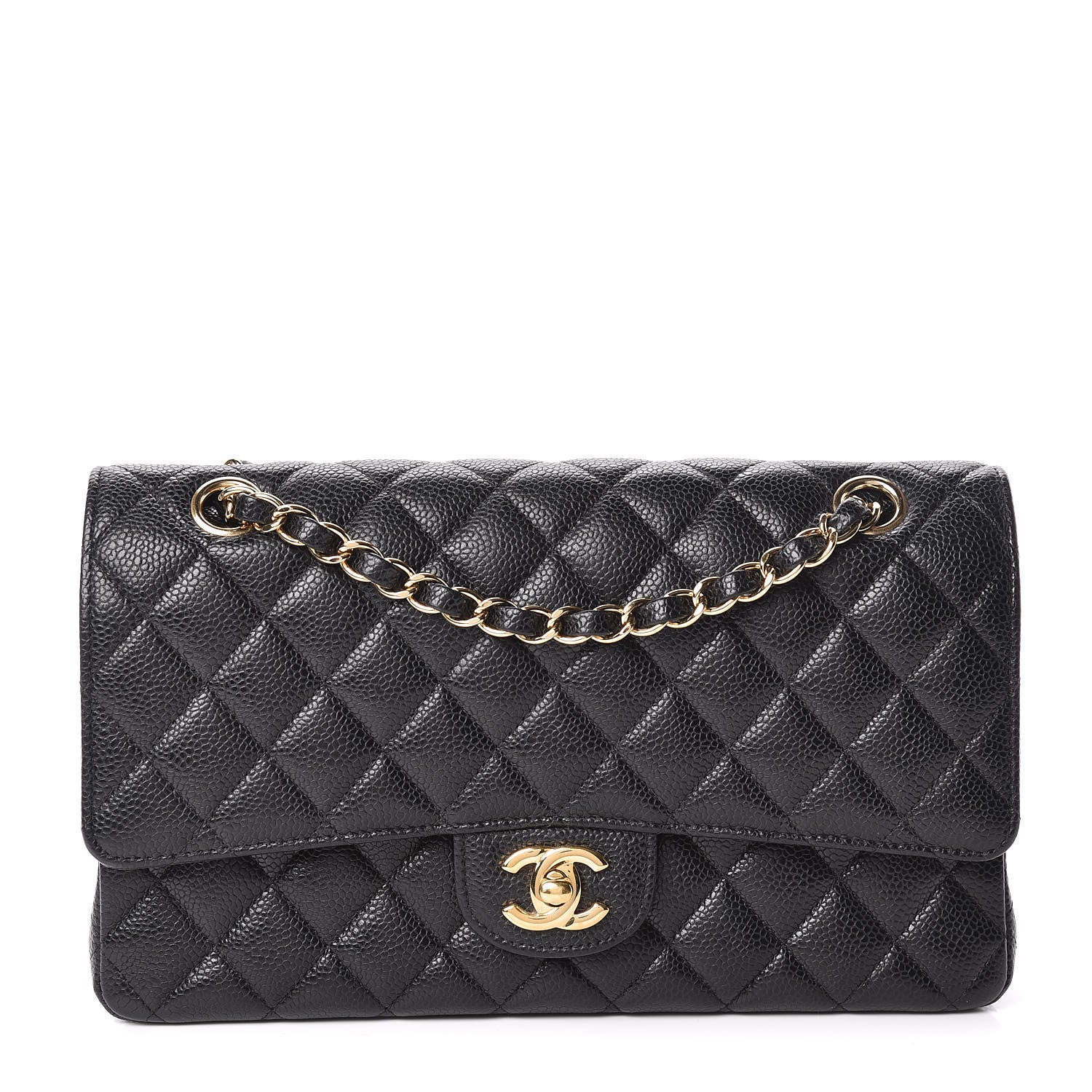 Chanel Caviar Quilted Medium Double Flap Black 1 of 13