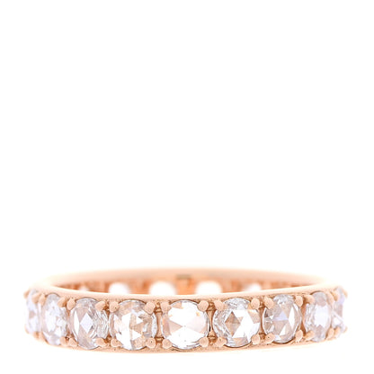 Tiffany 18K Rose Gold Diamond Metro Rose Cut Eternity Band Ring 51 5.75 3 of 5