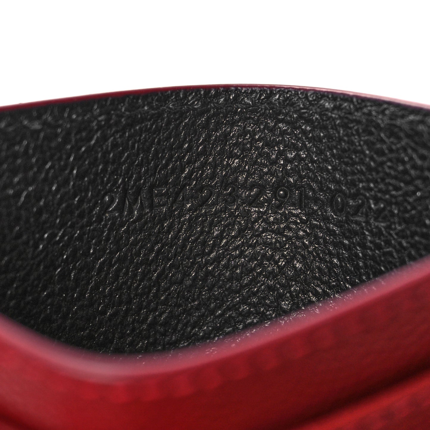 Grain De Poudre Matelasse Chevron Monogram Credit Card Case Opyum Red