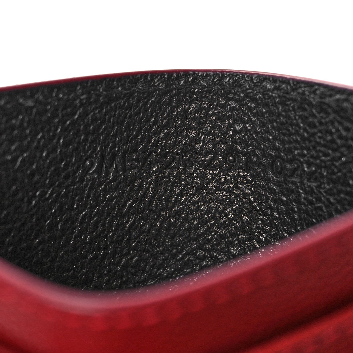 Saint Laurent Grain De Poudre Matelasse Chevron Monogram Credit Card Case Opyum Red 7 of 8