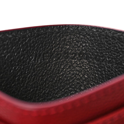 Saint Laurent Grain De Poudre Matelasse Chevron Monogram Credit Card Case Opyum Red 7 of 8