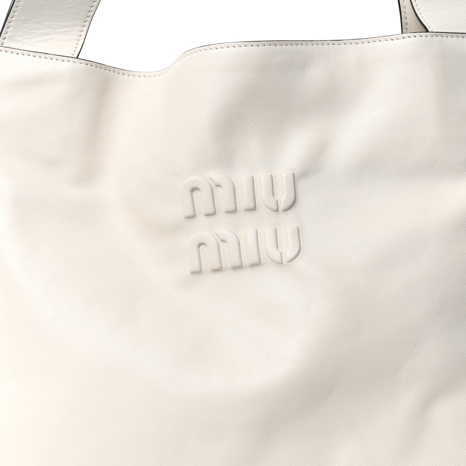 Miu Miu Soft Calf Hobo Bag White 8 of 10