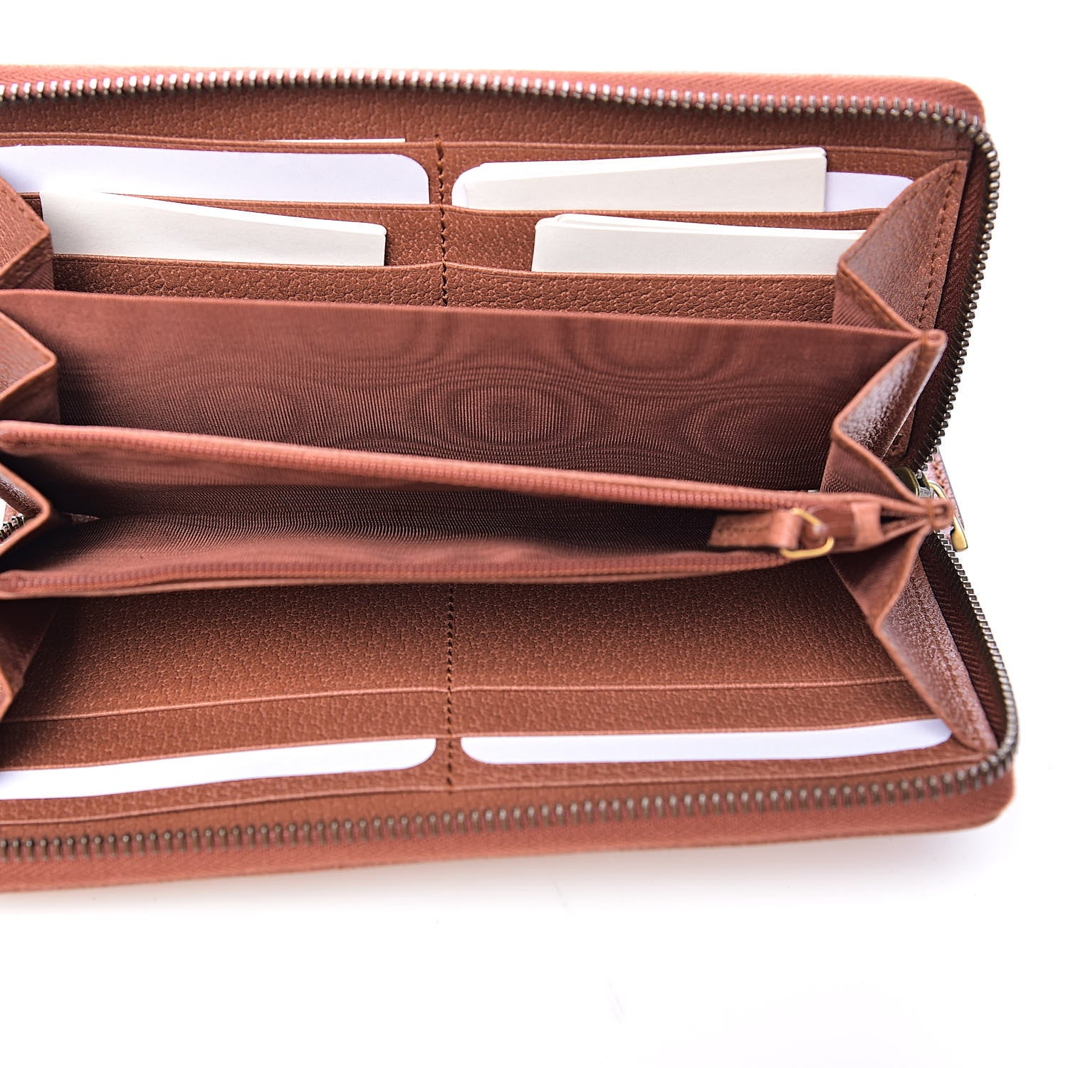 Gucci X MLB GG Monogram LA Dodgers Zip Around Wallet Beige Ruggine Ivory 5 of 8