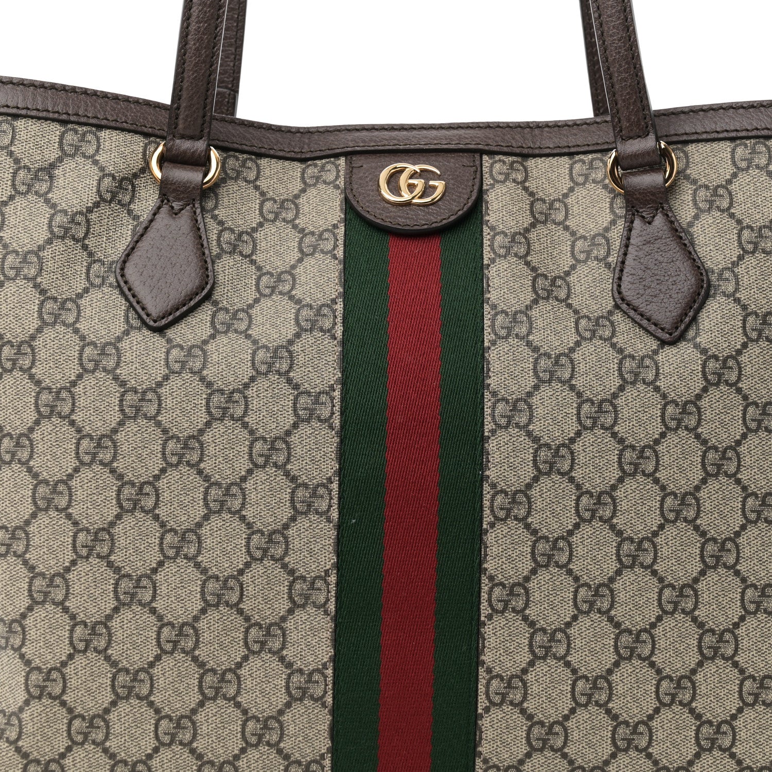 Gucci GG Supreme Monogram Medium Ophidia Shopping Tote Brown 8 of 10