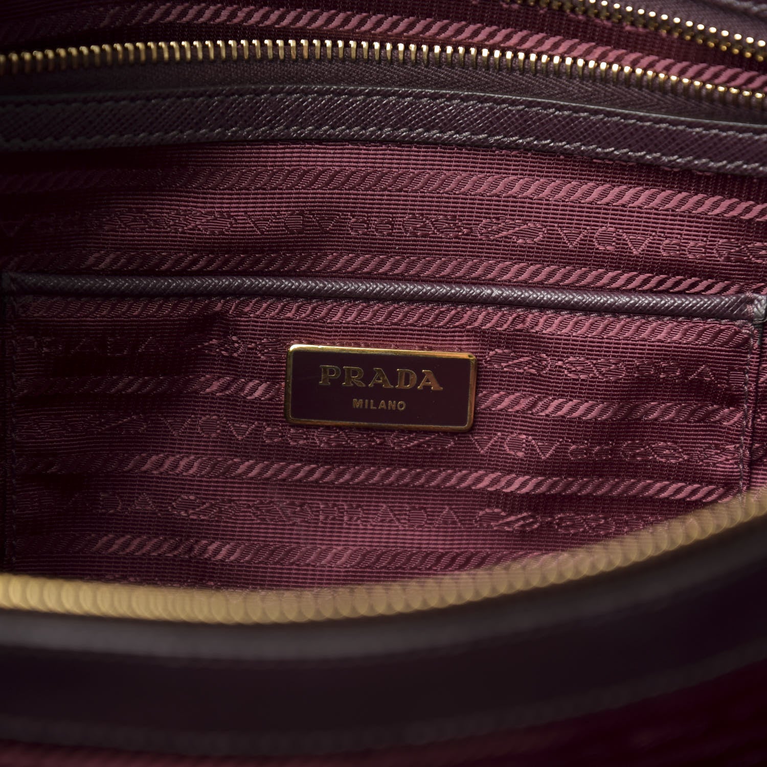 Prada Saffiano Lux Large Promenade Tote Bordeaux 6 of 11