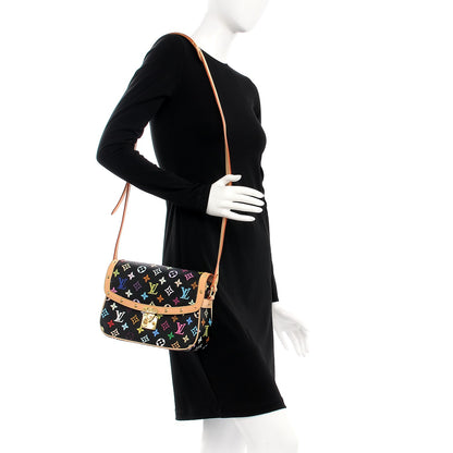 Louis Vuitton Monogram Multicolor Sologne Black 2 of 8