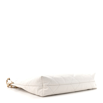 Chanel Shiny Calfskin Quilted Small Chanel 22 White 5 of 14
