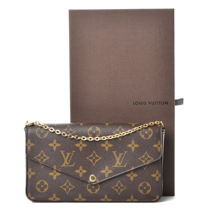 Louis Vuitton Monogram Pochette Felicie Chain Wallet Fuchsia 14 of 14
