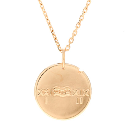 Van Cleef & Arpels 18K Yellow Gold Zodiac Aquarius Pendant Necklace 3 of 6