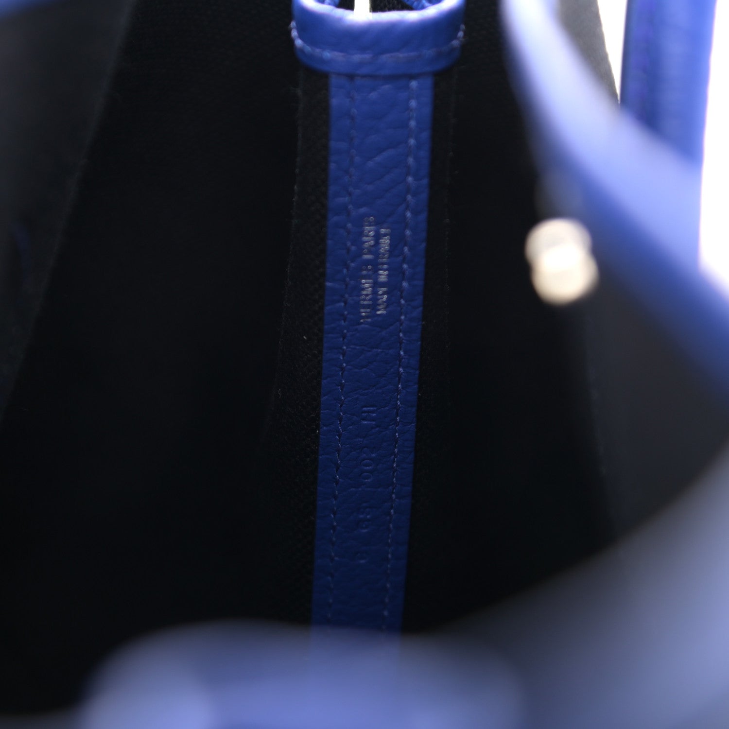 Hermes Toile Negonda Garden Party Tote 36 MM Black Bleu Electrique 7 of 10