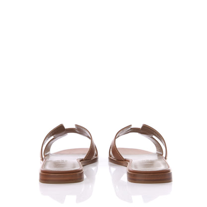 Hermes Box Calfskin Oran Sandals 36 Gold 7 of 11