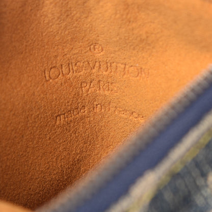 Louis Vuitton Monogram Denim Pochette Speedy PM Key Holder Blue 6 of 7