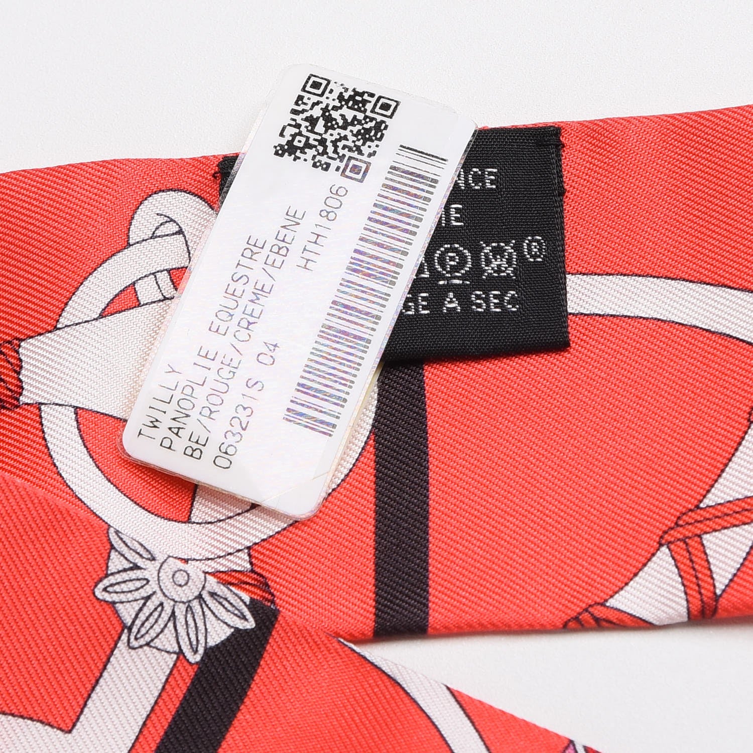 Hermes Silk Panoplie Equestre Twilly Rouge Creme Ebene 4 of 5