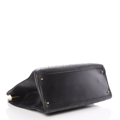 Chanel Calfskin Stitched XL Weekender Black 4 of 11