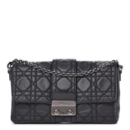 Christian Dior Lambskin Cannage New Lock Pouch Black 1 of 9