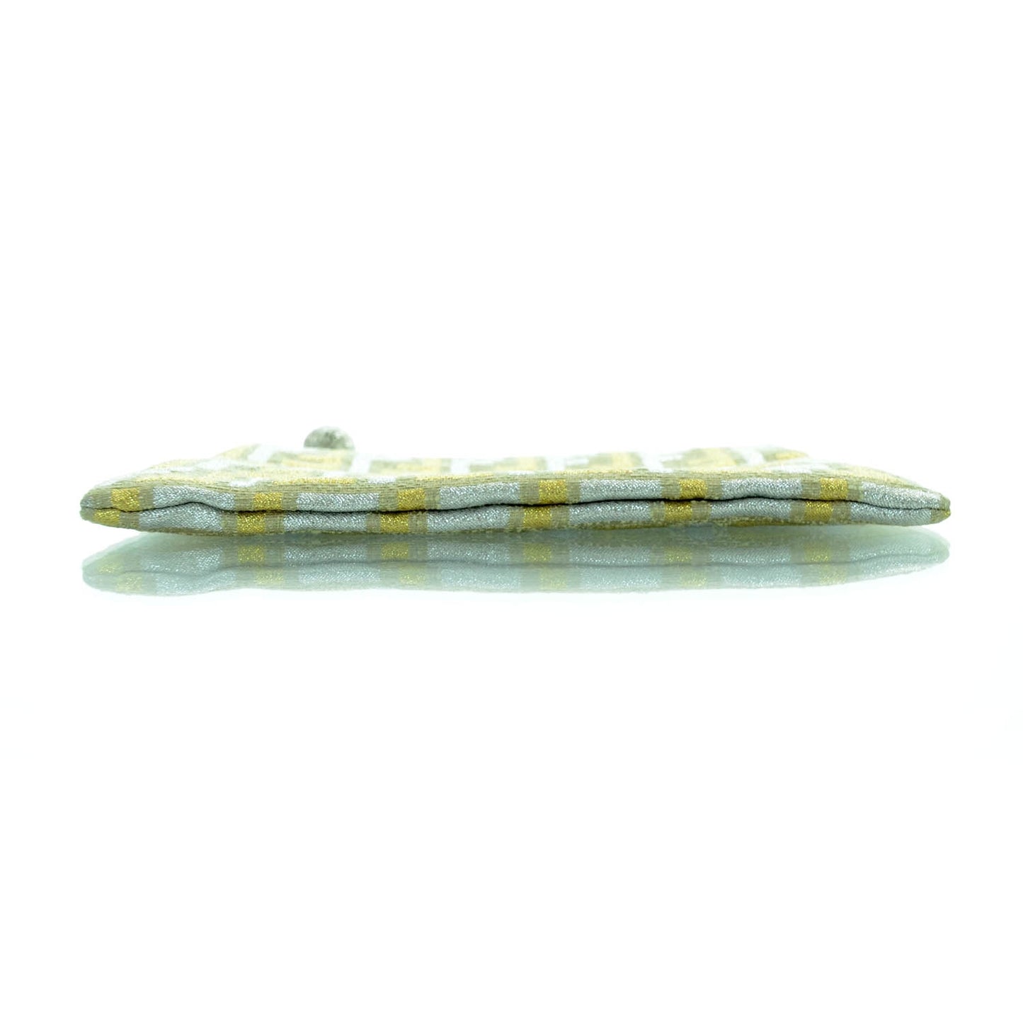 Metallic Lurex Zucca Clutch Bag Gold Silver
