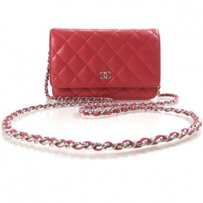 Chanel Caviar Wallet on Chain Fuchsia 1 of 10