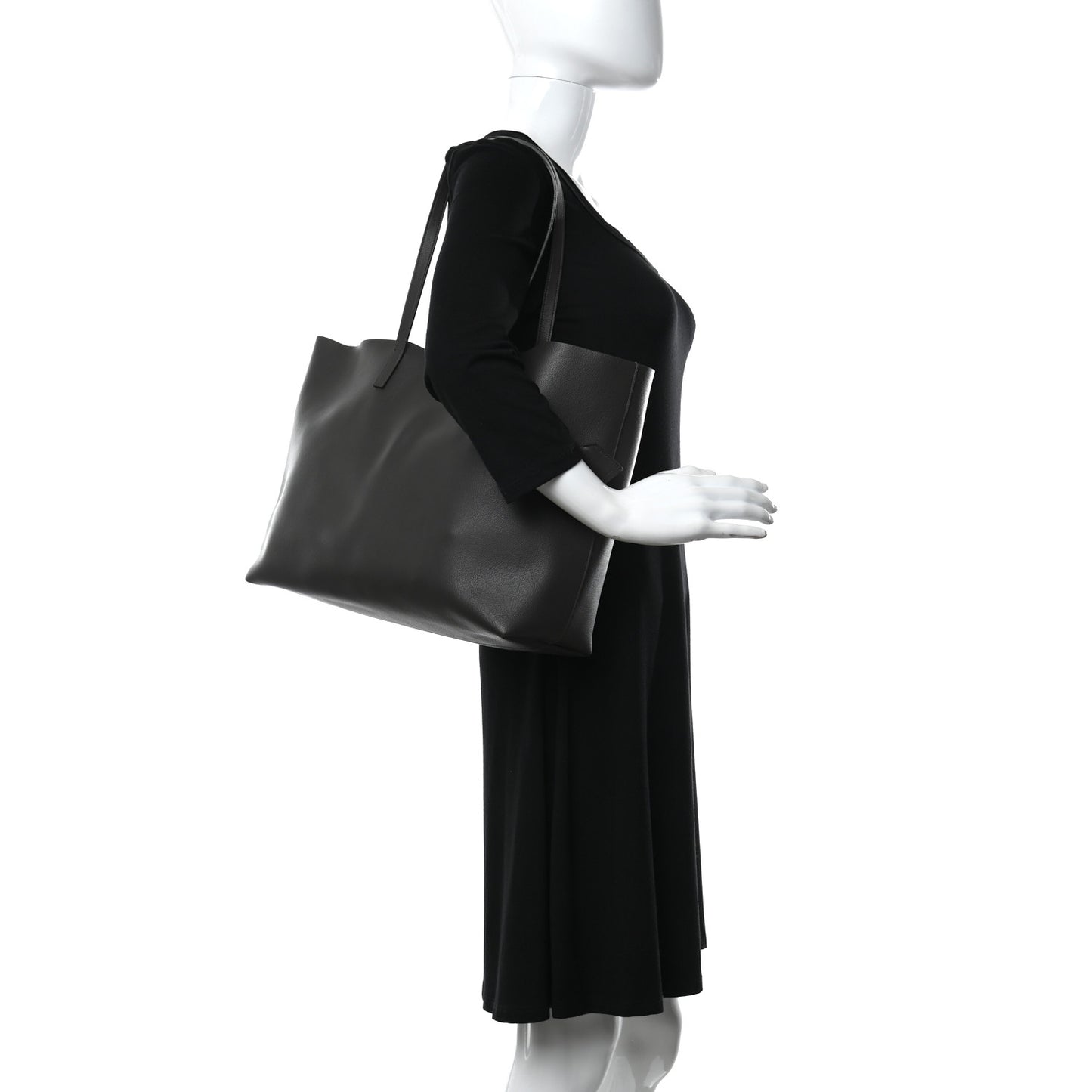 Calfskin East West Shopping Tote Fog