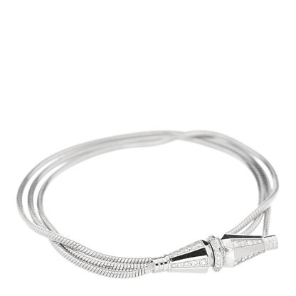 Boucheron 18K White Gold Diamond Jack de Boucheron Triple Wrap Bracelet 1 of 4