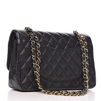 Chanel Caviar Quilted Medium Double Flap Black 3 of 13