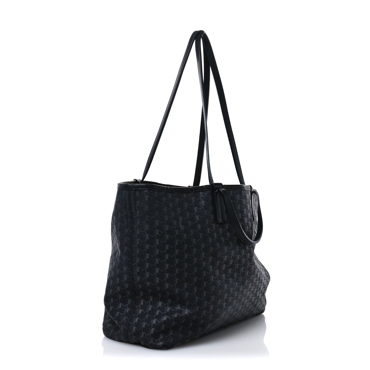 Moynat Calfskin Canvas 1920 M Monogram MM Tote Black Multicolor 3 of 14