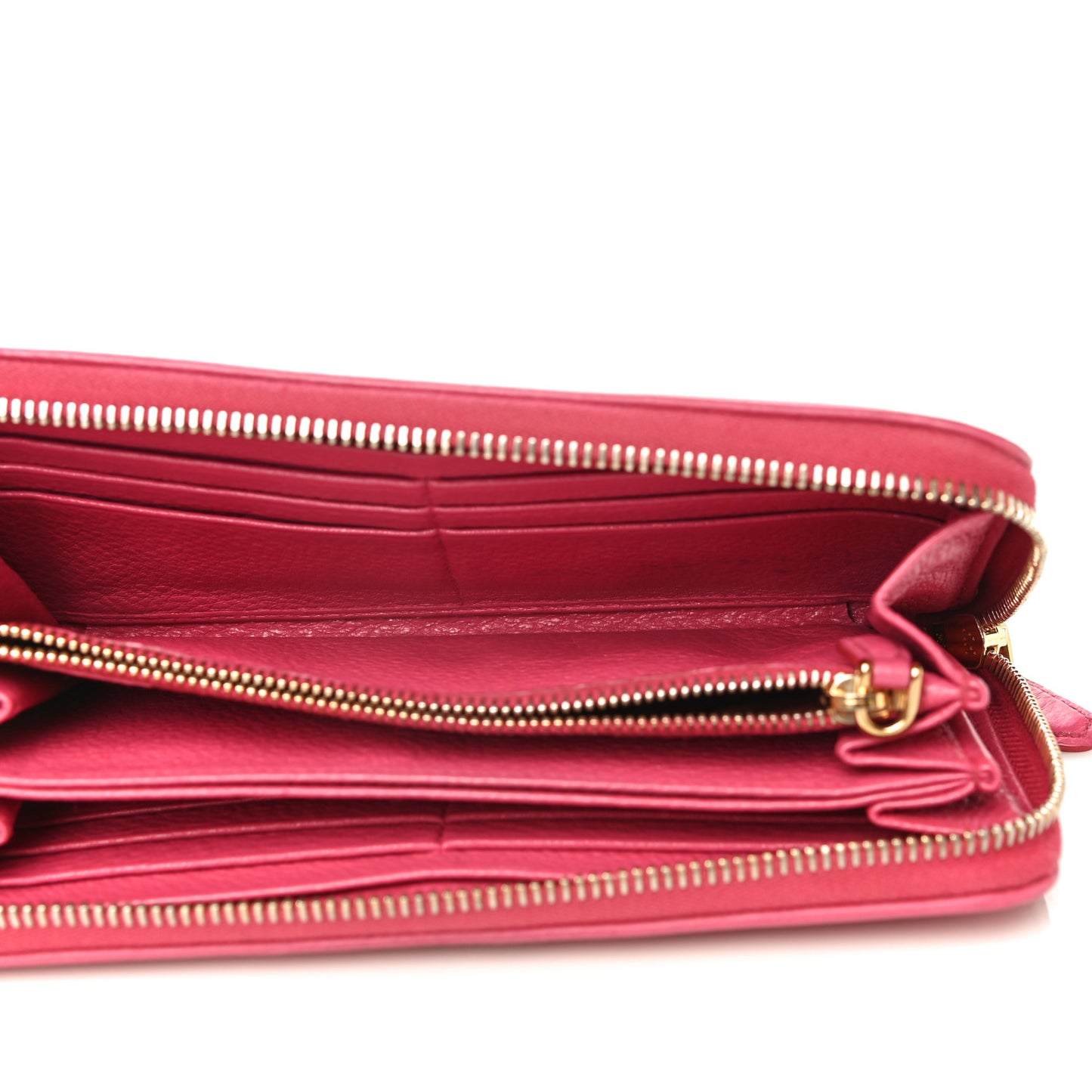 Vitello Daino Zip Around Wallet Peonia