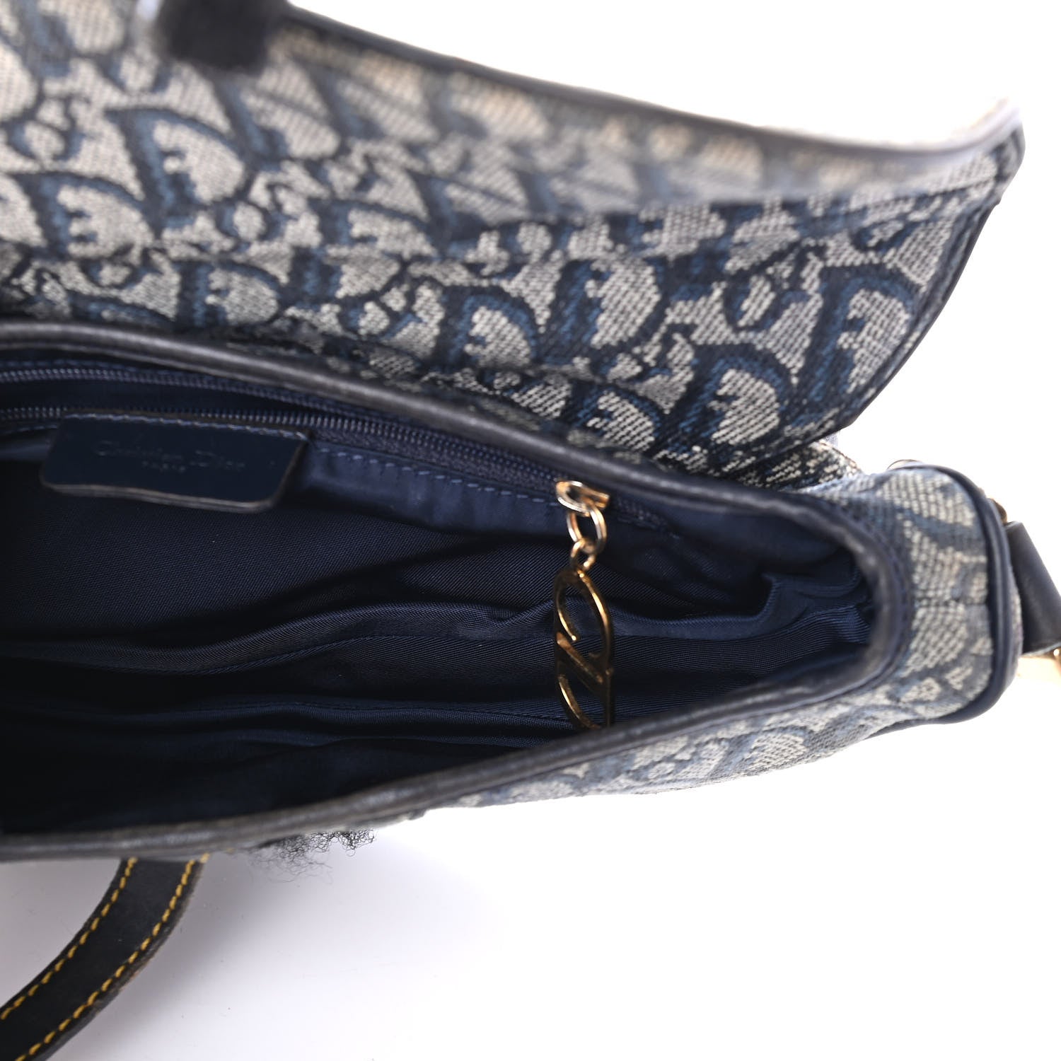 Christian Dior Monogram Saddle Bag Blue 4 of 4