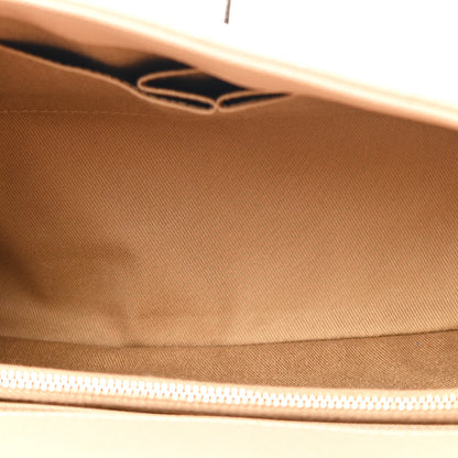 Chanel Caviar Chevron Quilted Medium Coco Handle Flap Beige 8 of 27