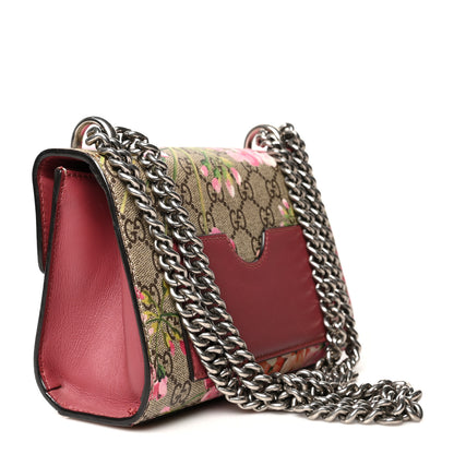Gucci GG Supreme Monogram Blooms Small Padlock Shoulder Bag Beige Multicolor Dry Rose 3 of 10