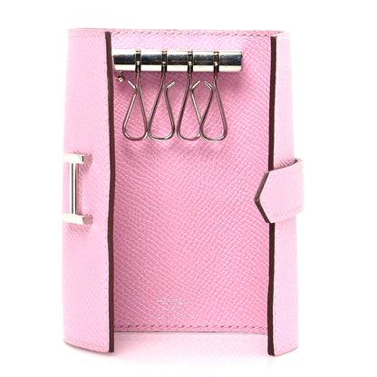 Hermes Epsom Bearn Multicles 4 Key Holder Mauve Sylvestre 5 of 7