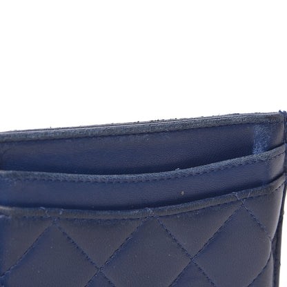 Chanel Lambskin Quilted Card Holder Navy Blue 11 of 13