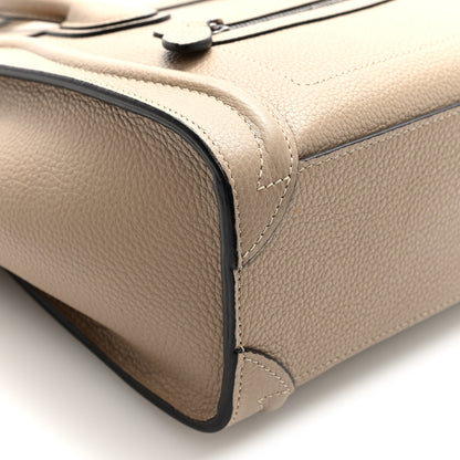 Celine Drummed Calfskin Nano Luggage Dune 8 of 9