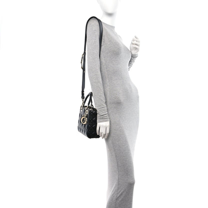 Christian Dior Lambskin Cannage Small My ABCDior Lady Dior Black 2 of 10