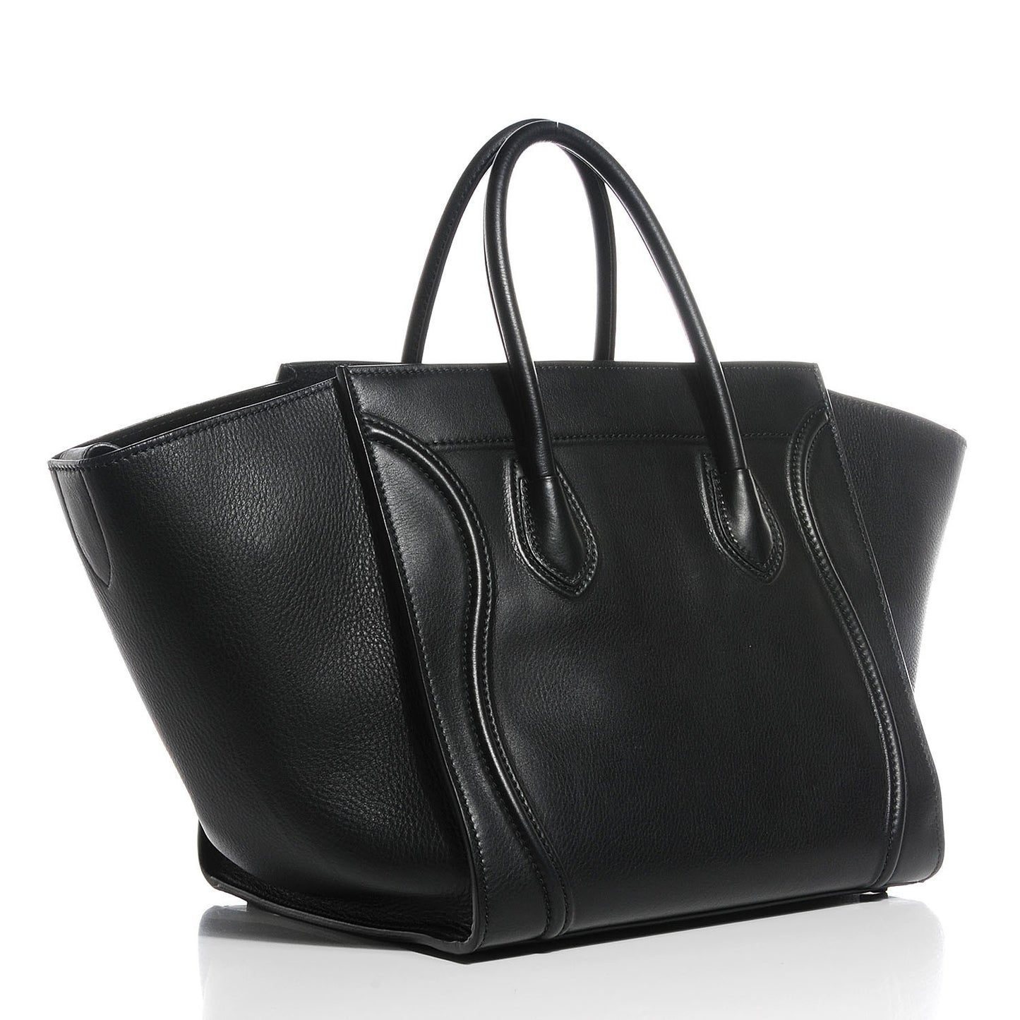 Supple Calfskin Medium Phantom Luggage Black