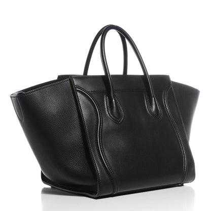 Celine Supple Calfskin Medium Phantom Luggage Black 3 of 8