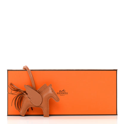 Hermes Milo Lambskin Swift Grigri Rodeo Pegase Horse Bag Charm PM Gold 7 of 7