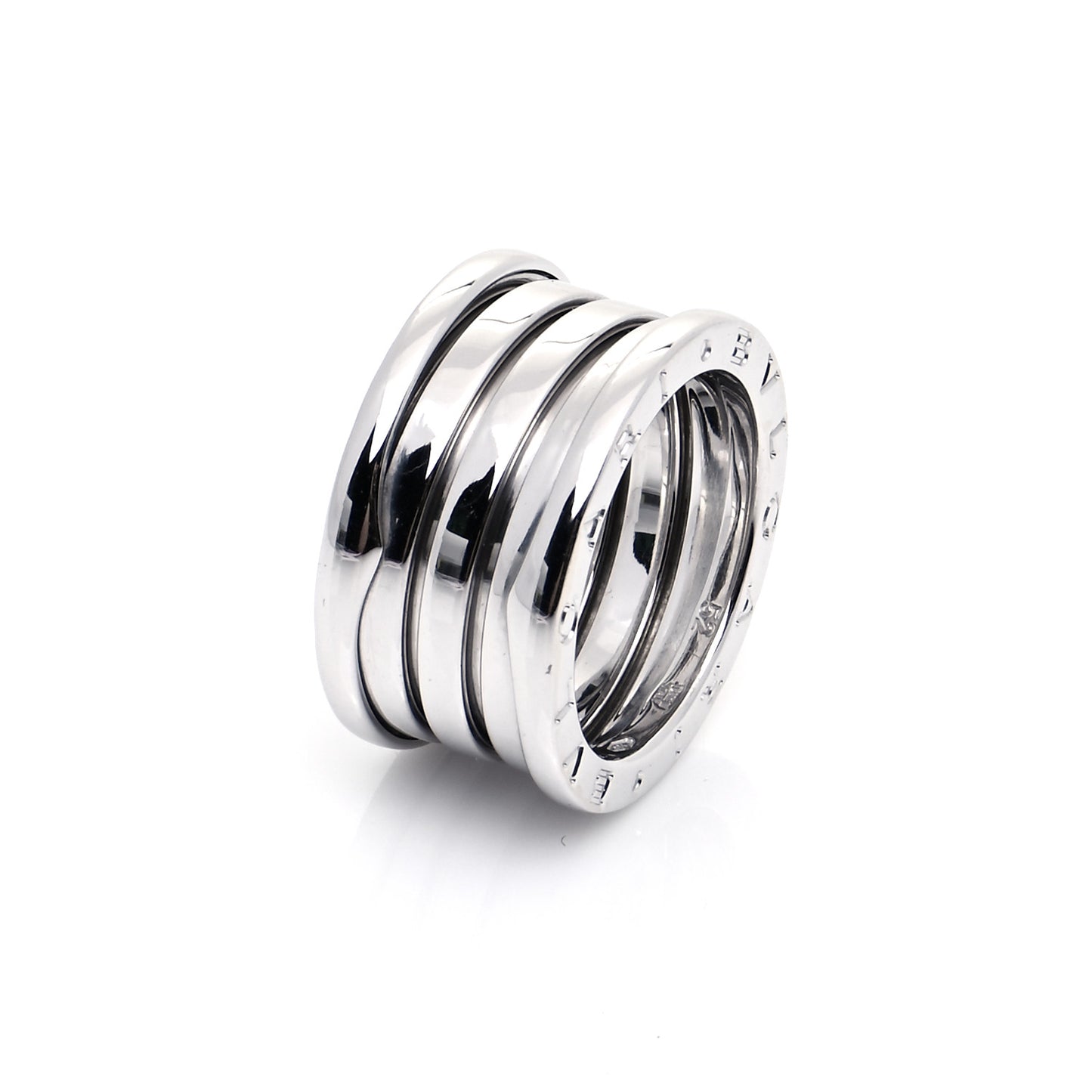 18K White Gold B.Zero1 Four-Band Ring 52 6