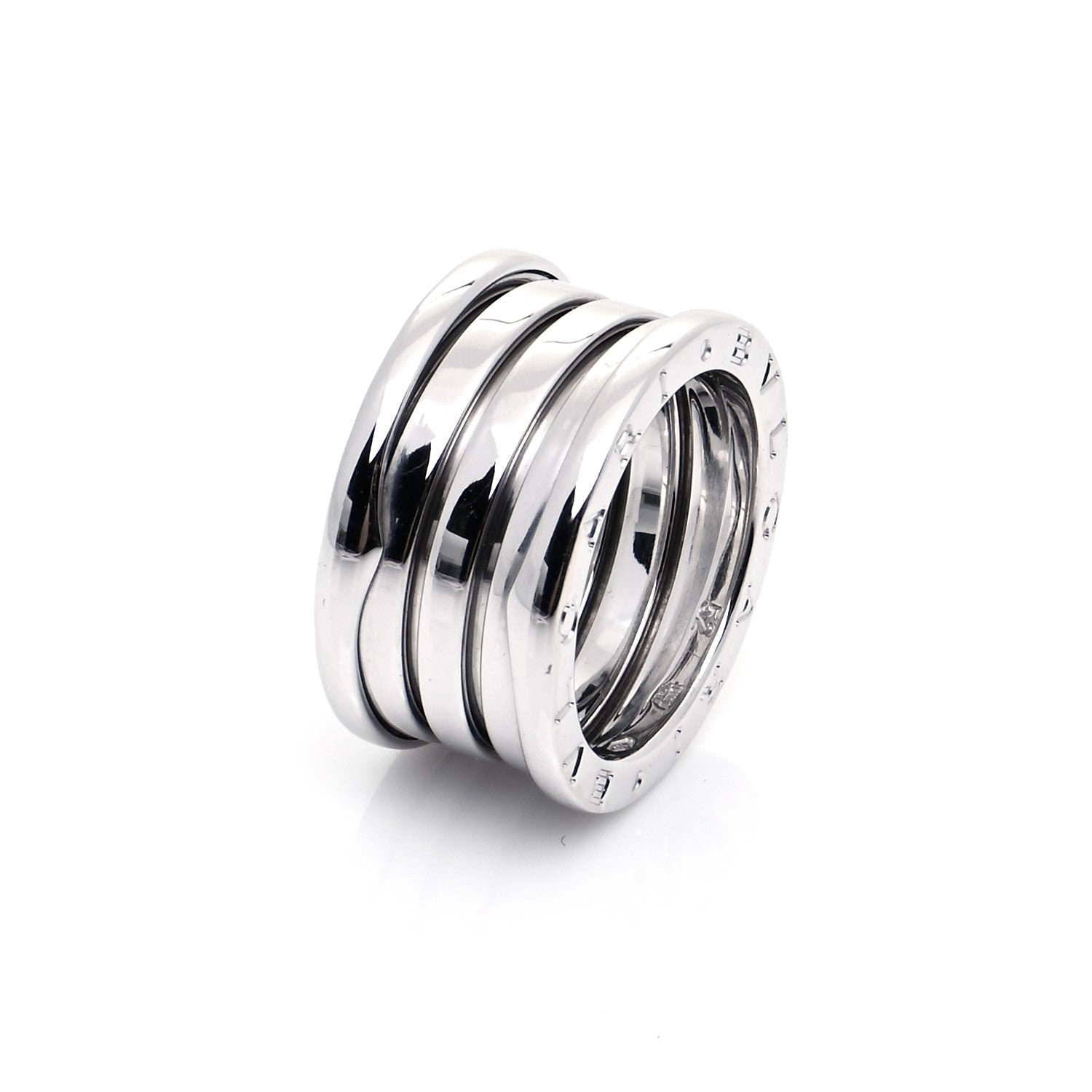 Bulgari 18K White Gold B.Zero1 Four-Band Ring 52 6 4 of 6