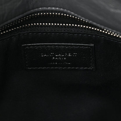 Saint Laurent Calfskin Quilted Medium Loulou Puffer Monogram Chain Satchel Concrete 6 of 9