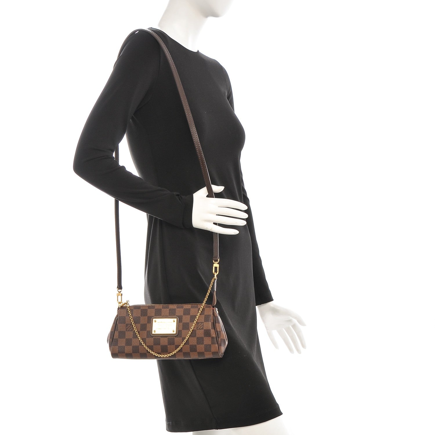 Louis Vuitton Damier Ebene Eva Clutch 2 of 7
