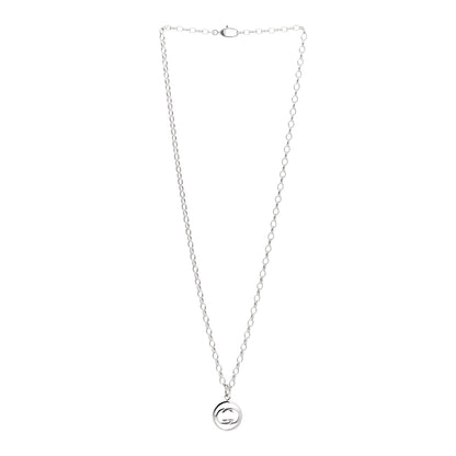 Gucci Sterling Silver Interlocking Circle GG Pendant Necklace 3 of 4