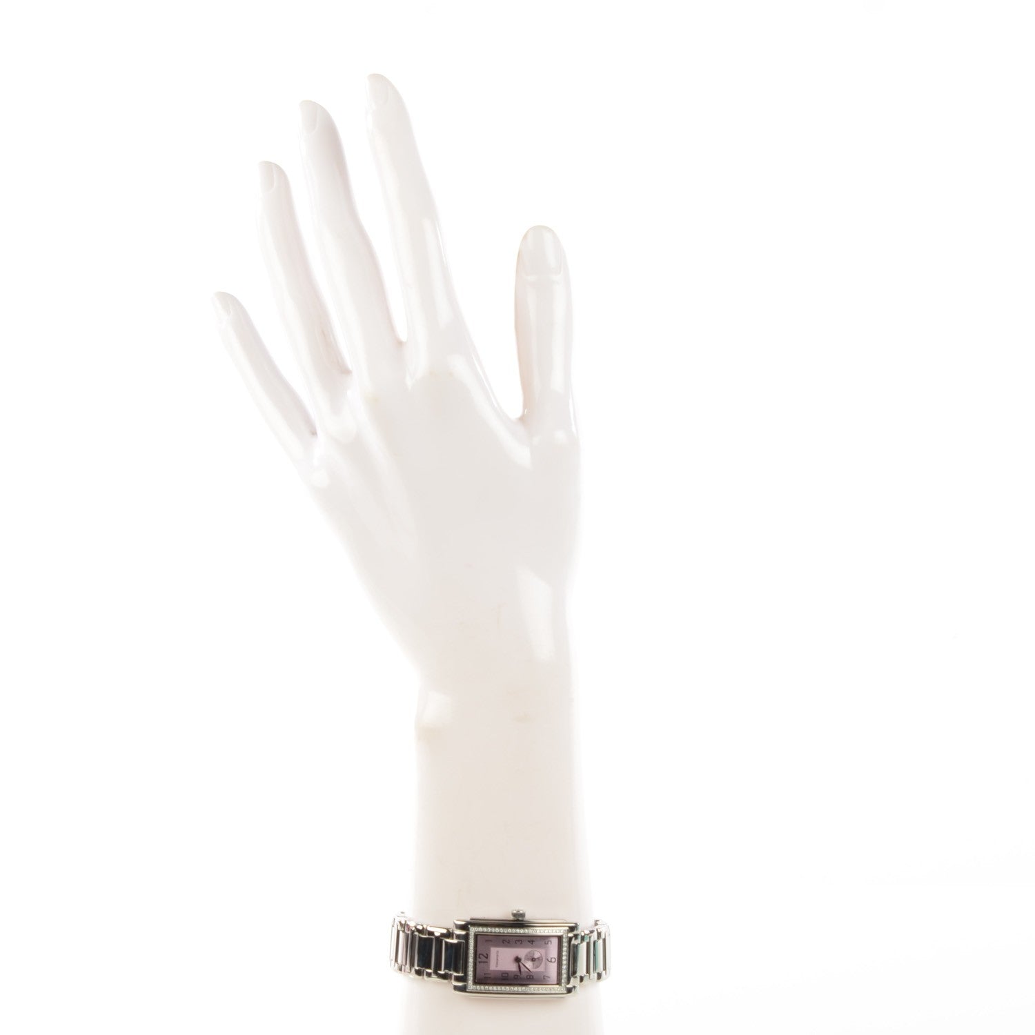Tiffany Stainless Steel Diamond Bezel 22mm Grand Resonator Quartz Watch Pink 2 of 8